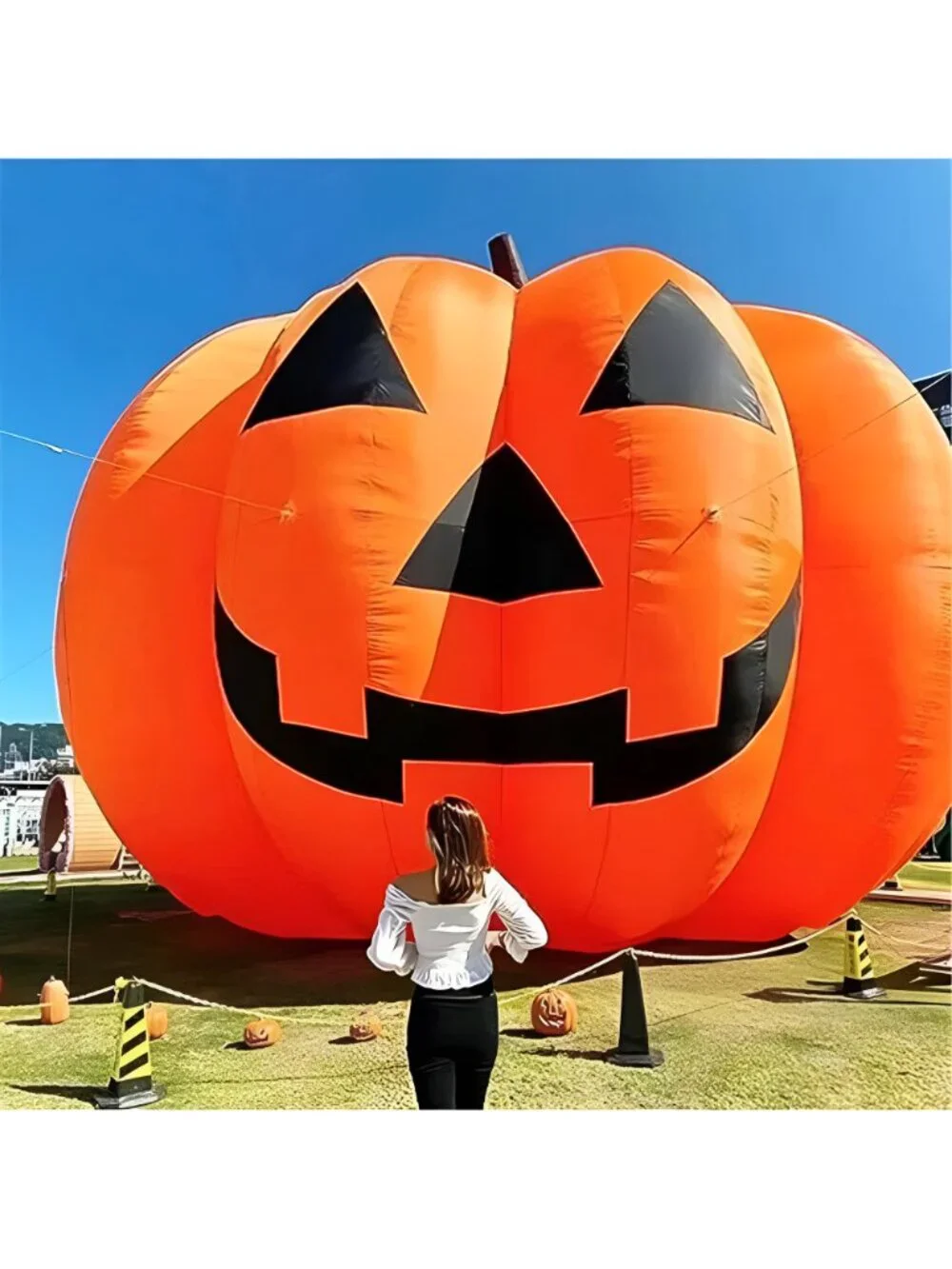 Giant 15Ft Halloween Inflatables Pumpkin Decorations, Blow Up Yard Decorations